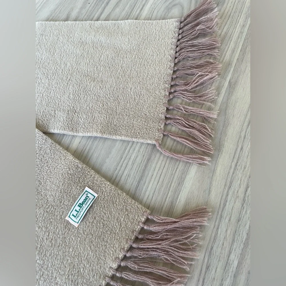 L.L. Bean Beige Fringed Scarf